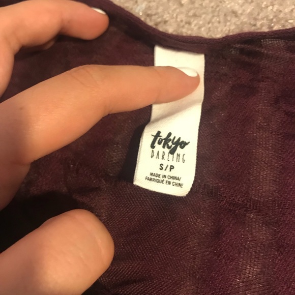 Maroon long sleeve button down - Picture 2 of 2